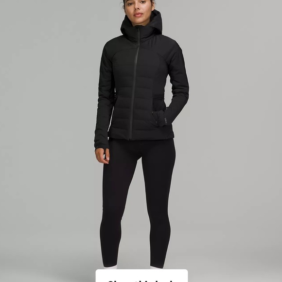 Lululemon Down for it all jacket size 6. Black - Picture 5 of 8